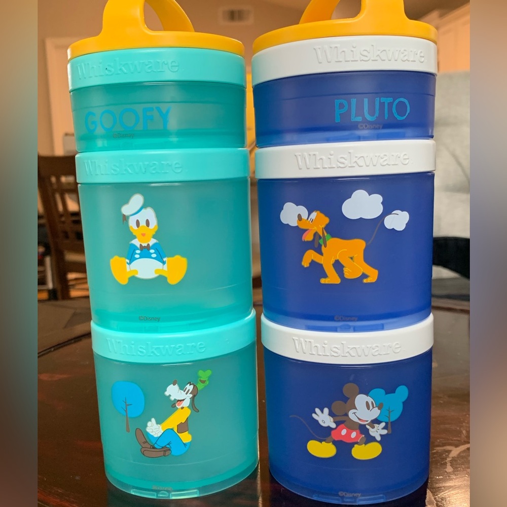 Disney Whiskware Snack Stack Containers (2 Sets) – Mickey, Pluto, Donald, Goofy